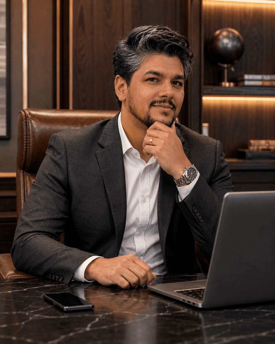 Leandro Nascimento no escritório